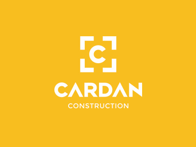 Cardan Concept 2 building compass construction home renovation logo mark yellow