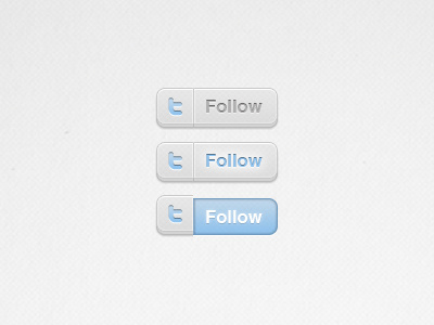 Twitter Social Network Buttons active buttons hover interface navigation twitter ui