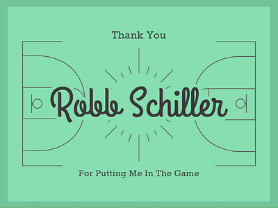 Thanks to Robb Schiller rob schiller