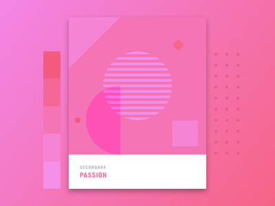 Color Study - Passion abstract art brand branding color identity illustration mood pink red