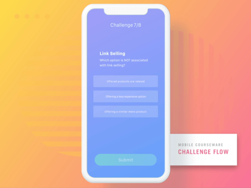 Mobile Course Challenges app course courseware education interaction learner mobile principle ui ux