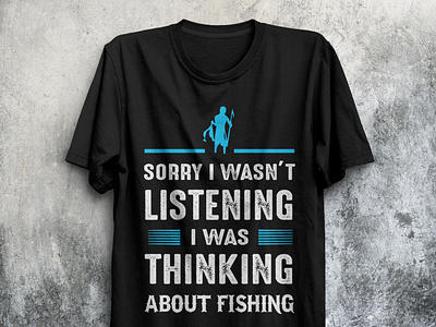 Creative Fishing T-shirt design.
