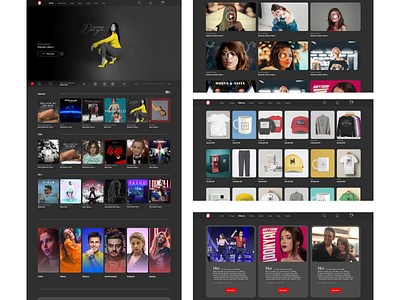 Music concept web design ( Dark ) ui ui ux ui design uidesign uiux ux web web design webdesign website