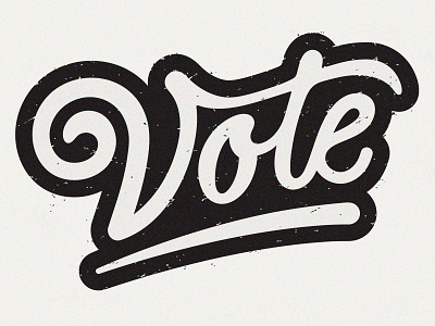 Vote lettering script