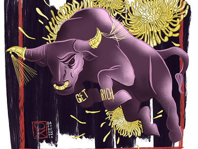 Chinese Zodiac OX chinese culture chinese new year illustration lunar new year ox
