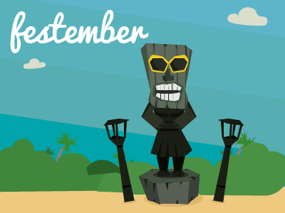 Festember website beach festember hawaii illustration uiux website