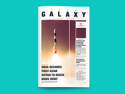 ISRO Galaxy - Cover Concept editorial isro magazine