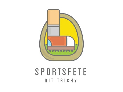 Sportsfete logo design vector