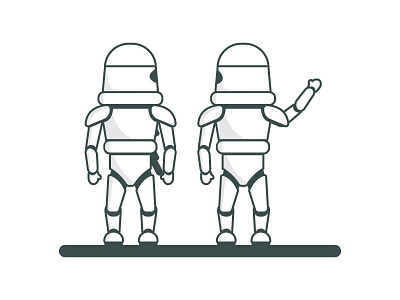 StormTroopers illustration line art star wars storm troopers