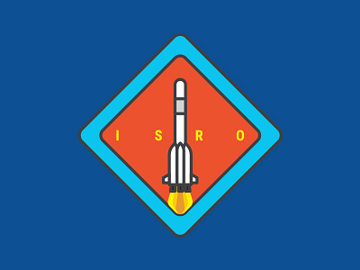 GSLV-II Badge illustration. isro space badge