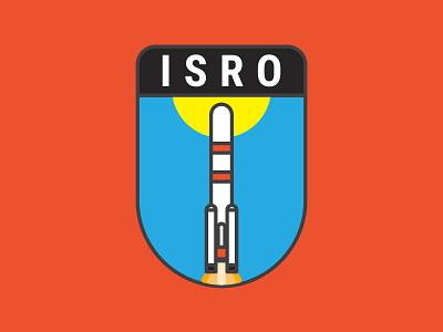 PSLV Badge illustration. isro space badge