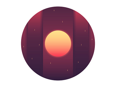 Night gradient illustration night