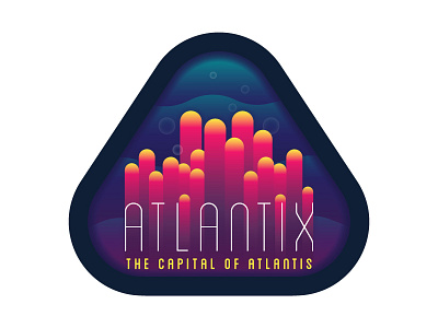 Atlantix atlantis fiction gradient illustration magnet rebound reef