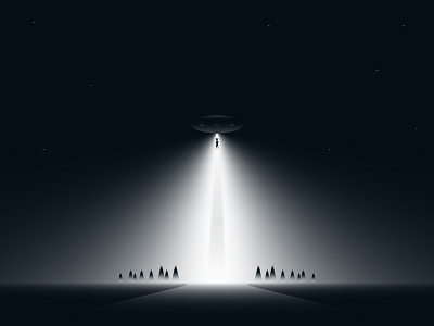 Abduct abduct gradient illustration ufo