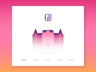 Landing Page - Daily Ui 003 dailyui grand budapest hotel hotel landing page ui ux website