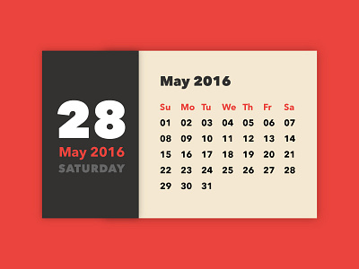 Calendar - Daily Ui 038 calendar card daily ui ui