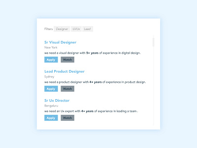 Job Listings - Daily Ui 050 daily ui job listings ui