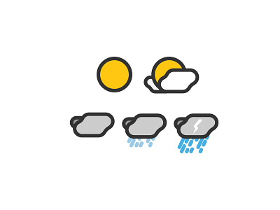 Icon Set - Daily Ui 055 daily ui freebie icon ui weather