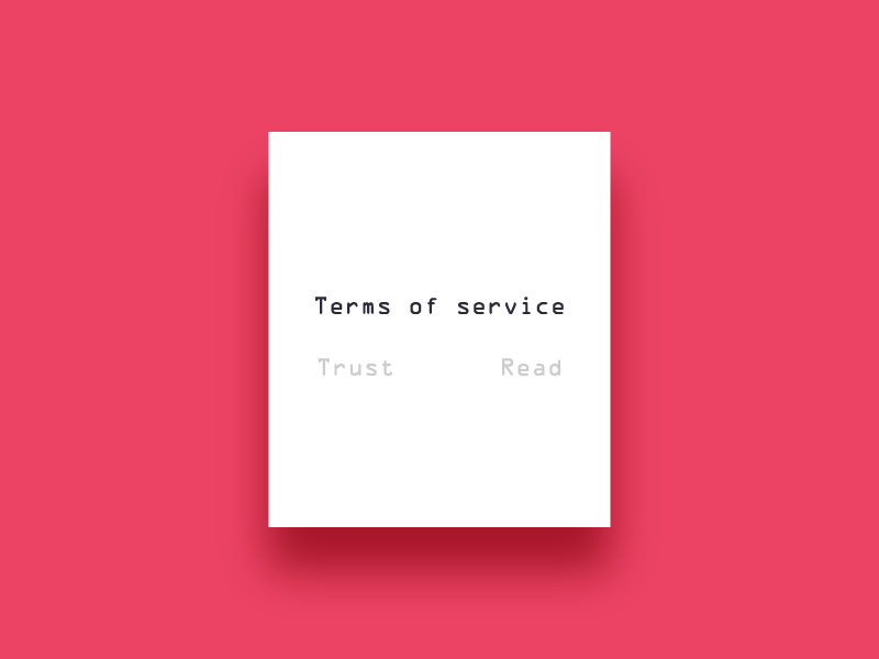 Terms of service - Daily Ui 089