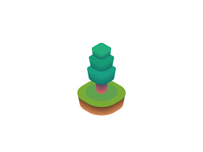 Tree icon isometric