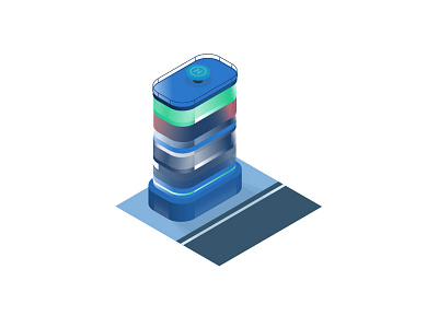 Tower icon illustration isometric tower