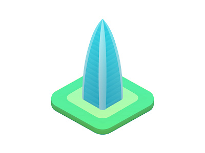 Build architecture build icon illustration isometric miniature