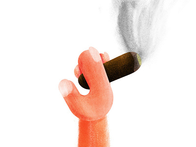 Wait brush cigar illustration ps wait