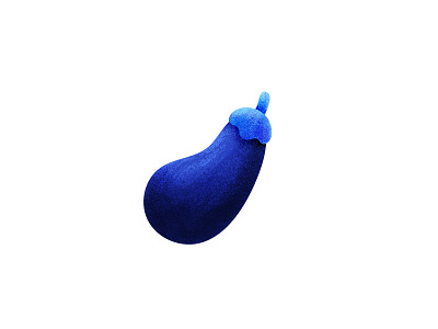 Blue Brin brinjal brush illustration ps