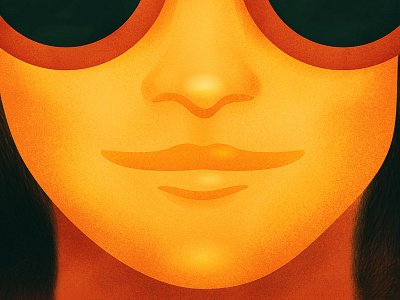 Retro Gaze illustration portrait retro textures