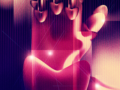 Gauntlet 80s experiment gradient illustration texture