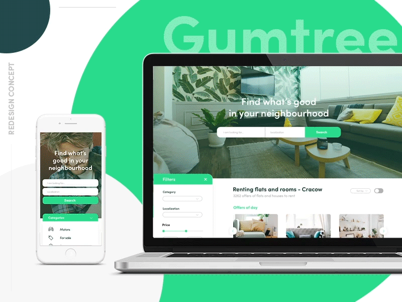Redesign concept of Gumtree