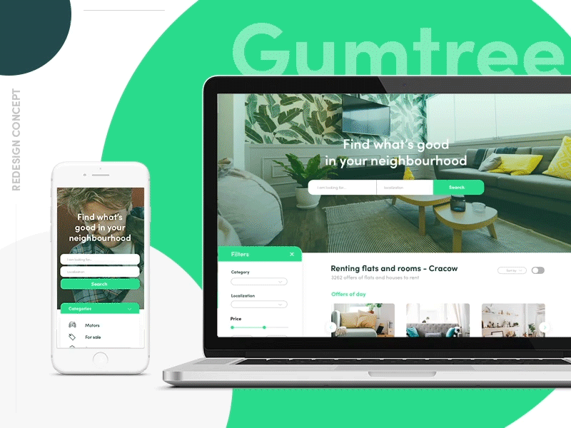 Redesign concept of Gumtree adobe xd aftereffect animation app app animation branding concept design ebay graphicdesign interaction interaction design interface ui ux uxui web webdesign website