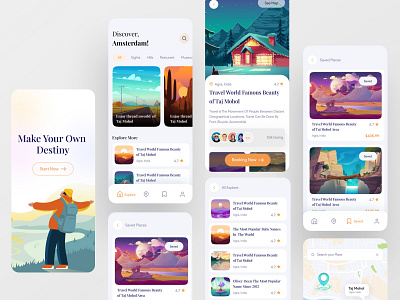 Travel App Ui design agency app app design app development app ui booking app branding creativepeoples debut shot development agency illustration tour app travel app ui