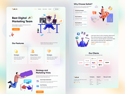 Digital Marketing Website Exploration 3d artist agency agency design app design creative agency creativepeoples debut shot development agency digital illustration digital marketing agency digital team illustration landign page online agency web design