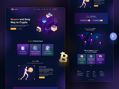 Cryptocurrency Website Exploration 3d animation bitcoin bitcoin glassmorphism blockchain coin market creativepeoples crypto app cryptocurrency cryptocurrency landing page dark web design development agency glassmorphism motion graphics nft nft platform online tranding virtual coin virtual coin website exploration web design