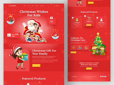 Christmas Gifts For Kids Landing Page celebration christmas christmas card christmas party christmas tree cpdesign creativepeoples discount holiday landign page merry merry xmas new year sale shop snow trending vacations winter xmas