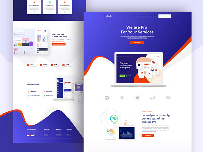 Sass Software Landing Page agency app landing page apple branding business creativepeoples design development agency illustration landign page minimal mobile app product sass script software landing page typogaphy ui uiux web app design