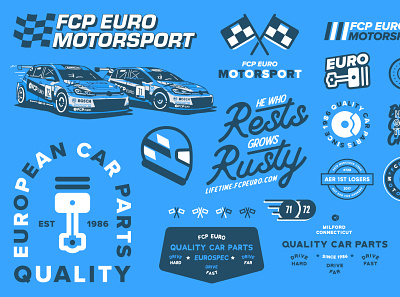 FCP Euro left overs automotive badge branding car icon illustration logo motorsport typography volkswagen