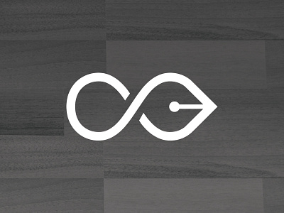 Logo Concept background concept impact infinity logo minimal minimalistic pen simple wood