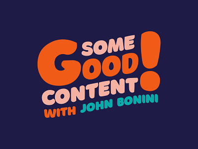 Some Good Content blog branding enamel pin logo podcast typography typography logo