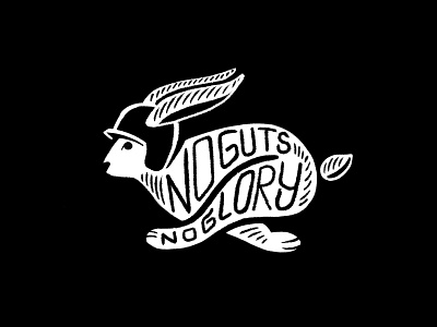 No Guts No Glory animal helmet illustration lettering motorsport rabbit race helmet sketch typography