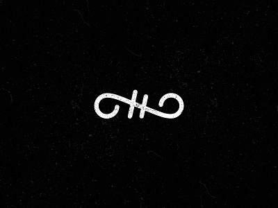 Hello Beautiful black grunge logo script typography white