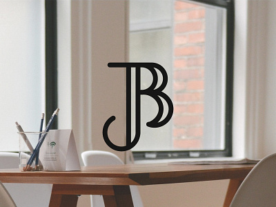 JB Monogram b classic j letters monogram overlay pencil photo serif typography