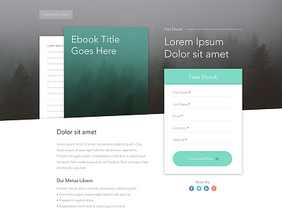 Free Ebook Landing Page Template ebook form free landing page template ui ui ux ux