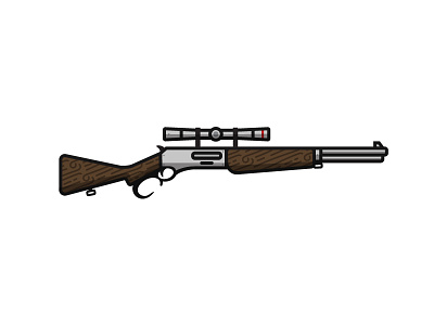 Owens Rifle chris epicarmory gun illustration jurassic minimal pratt rifle texture wood world
