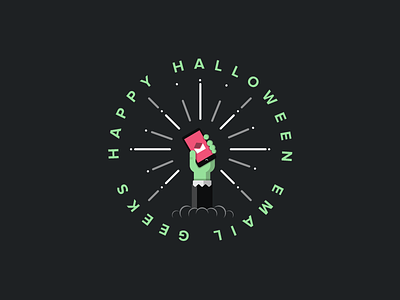 Happy Halloween email geeks! email geeks halloween happy illustration phone rising undead zombie