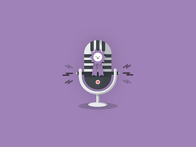 Top 10 Email Design Podcast Episodes of 2015 blog depth design email flat icon illustration marketing mic microphone podcast ribbon