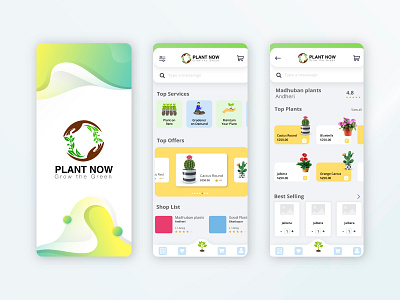 Plant Now app art branding creative graphic design plants ui