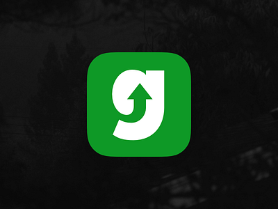 gTorrent icon app flat design green icon torrent