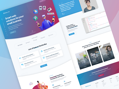 PineClave - SaaS Website Concept clean design flat gradient header homepage illustration landing page layout logo typography ui ui design ui ux user interface ux ux design web website websitestyle